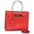 Borsa a mano in pelle BALENCIAGA Cable Shopper S 2way Rossa Argento 371177 Auth BD2212 Rosso