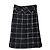 Falda de tweed a cuadros negros atemporal de Chanel