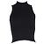Top sin mangas de cuello alto en mohair negro de Versace