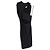 Abito mini a spalla unica con taglio Herve Leger in rayon nero