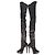 Christian Louboutin Over-The-Knee Platform Boots in Black Leather