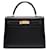 Hermès Hermes Box Calf Kelly Handbag 28 2way Black Stamp W (1993) Leather  ref.2259764