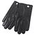 Hermès Hermes Serie Button Lamb Leather Gloves Black