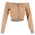 Brauner Woll-Cropped-Cardigan mit transparenter Passe von Alexander Wang Rot