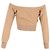 Brauner Woll-Cropped-Cardigan mit transparenter Passe von Alexander Wang Rot - Ansicht 3