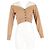 Brauner Woll-Cropped-Cardigan mit transparenter Passe von Alexander Wang Rot - Ansicht 4