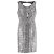Abito bandage con ritagli in foil Herve Leger in rayon argento Metallico