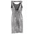 Abito bandage con ritagli in foil Herve Leger in rayon argento Metallico - vista 2