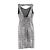 Abito bandage con ritagli in foil Herve Leger in rayon argento Metallico - vista 5