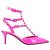 Pumps Rockstud Valentino Garavani Rosa - vista 6