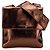 Borsa a tracolla in pelle di agnello metallica marrone Chanel Bronzo