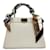 FENDI Peekaboo I See You Petite Handbag White Leather  ref.2267017