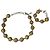 Favolosa parure DOLCE & GABBANA collana e bracciale con boule animalier Cammello
