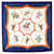 Hermès Blue French School of Riding Silk Scarf Dark blue Cloth  ref.2268293