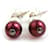 Orecchini Chanel bordeaux e oro D'oro Bordò Bianco sporco  - vista 3