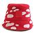 Cappello bucket in corduroy rosso e bianco Loewe
