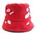 Cappello bucket in corduroy rosso e bianco Loewe - vista 3