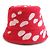 Cappello bucket in corduroy rosso e bianco Loewe - vista 4