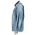 Hellblau gestickte Sacai Dr. Woo Hemd aus Denim mit Grosgrain-Besatz - Ansicht 2