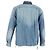 Hellblau gestickte Sacai Dr. Woo Hemd aus Denim mit Grosgrain-Besatz - Ansicht 3