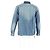 Hellblau gestickte Sacai Dr. Woo Hemd aus Denim mit Grosgrain-Besatz - Ansicht 6