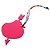 Charm per borsa Hermès Petite H cuore trafitto Togo Epsom rosa - vista 2