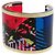 Bracciale a farfalla scheletro D-Jungle Pop di Christian Dior Rosso Blu D'oro