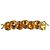 Autre Marque bracciale in pietra gialla traslucida Silver hardware