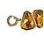 Autre Marque bracciale in pietra gialla traslucida Silver hardware - vista 3