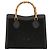 Borsa a Mano GUCCI Bamboo Camoscio Nero Oro Auth ep9059 D'oro - vista 13