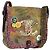 Borsa a spalla CHANEL ricamata graffiti in tela e pelle khaki CC Auth yk18413SM Cachi