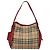 Borsa a spalla Burberry Nova Check in nylon beige oro Auth 125324 D'oro - vista 13