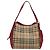Borsa a spalla Burberry Nova Check in nylon beige oro Auth 125324 D'oro - vista 2
