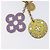 LOUIS VUITTON Portachiavi Looping Charm metallo Oro M66006 LV Auth BD2257 D'oro - vista 4