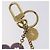 LOUIS VUITTON Portachiavi Looping Charm metallo Oro M66006 LV Auth BD2257 D'oro - vista 5