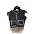 Chanel Crop Top Schwarz Weiß Polyamid