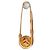 broche VERSACE banhado a ouro