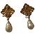 Chanel CC Blumen Kunstperlen Clip-On Ohrringe Gold Gold hardware - Ansicht 13