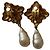 Chanel CC Blumen Kunstperlen Clip-On Ohrringe Gold Gold hardware - Ansicht 8
