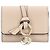 Chloé Alphabet Mini Trifold Geldbörse Braun Beige