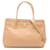 Bolsa Tote de Couro Executive da Chanel Marrom Bege