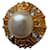 Orecchini Chanel CC a clip con perle finte e strass oro Gold hardware - vista 7