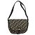 Borsa a spalla in tela Trotter Christian Dior blu navy oro Auth BD2178 D'oro