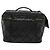 CHANEL Matelassé Vanity Pouch Smalto Nero Oro CC Auth bs26105 D'oro - vista 2