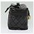 CHANEL Matelassé Vanity Pouch Smalto Nero Oro CC Auth bs26105 D'oro - vista 4