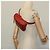 CHANEL Borsa a vita Matelassé Pelle Caviar Rossa Oro CC Auth BD2190 Rosso D'oro - vista 24