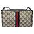 GUCCI GG Supreme Sherry Line Borsa a Spalla PVC Blu Navy Oro 89 02 018 Auth 125200 D'oro - vista 13