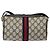 GUCCI GG Supreme Sherry Line Borsa a Spalla PVC Blu Navy Oro 89 02 018 Auth 125200 D'oro - vista 2