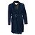 Casaco trench de camurça azul Alexander McQueen
