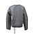 Edge Céline Celine Oversized Pullover mit Rundhalsausschnitt aus grauer Wolle - Ansicht 8